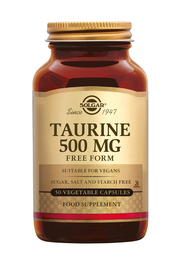 Taurine 500 mg plantaardige capsules (Vrije vorm)